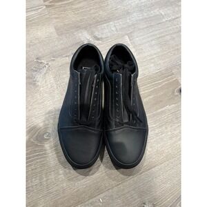 Vans Off The Wall Leather Sneakers All Black Casual Shoes 500714 M9.5 W11